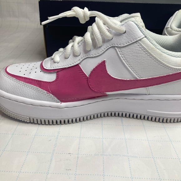 CUSTOM NIKE AIR FORCE 1 Shadow Triple White CI0919 100 Women size 8 - Picture 3 of 12